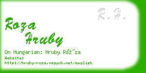 roza hruby business card